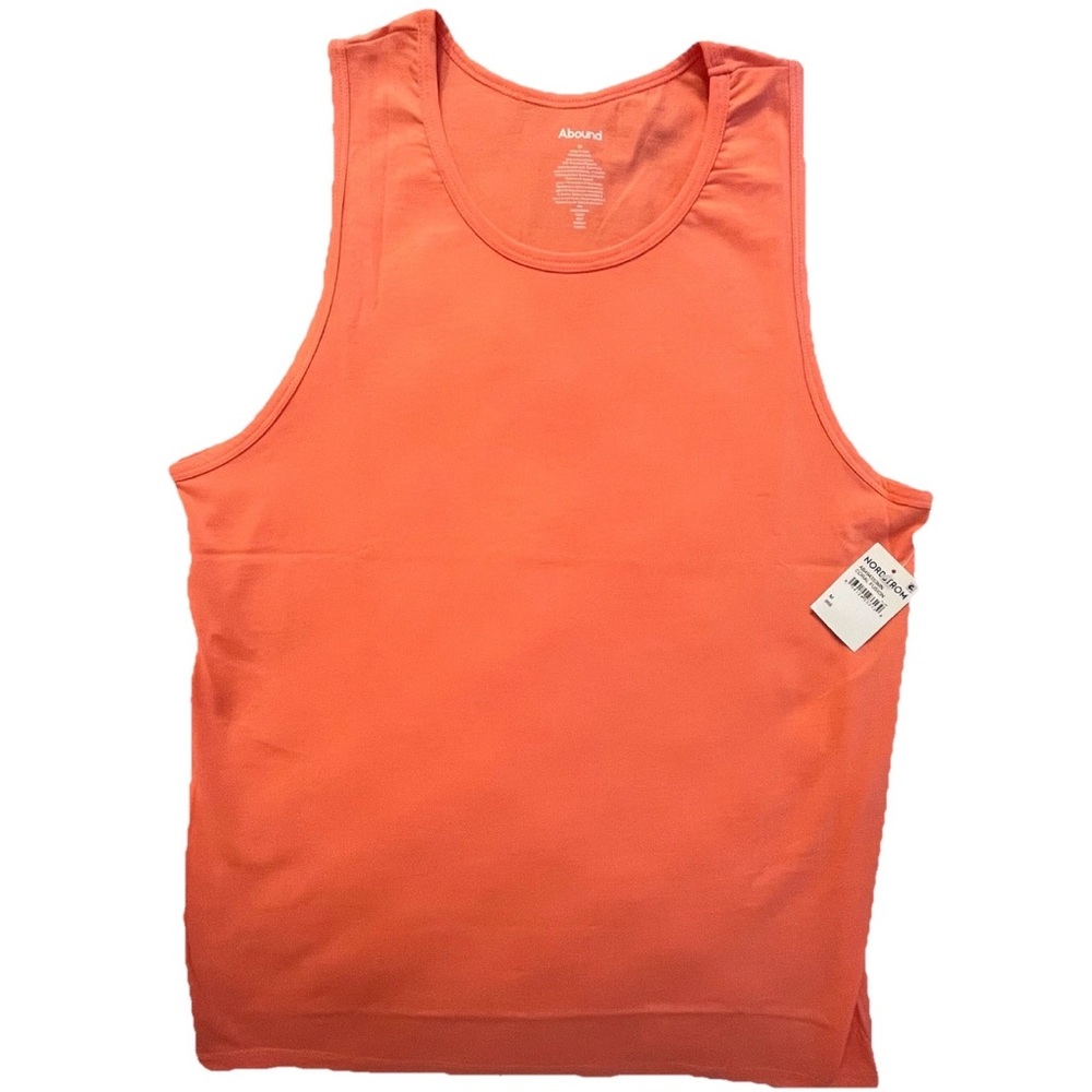 Nordstrom Coral Cotton-blend Tank Top Summer Beach Pool - Size M